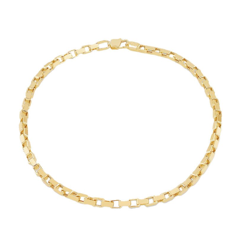 9ct Yellow Gold 60 Square Paper Chain 18cm/7 Bracelet1.26.0561