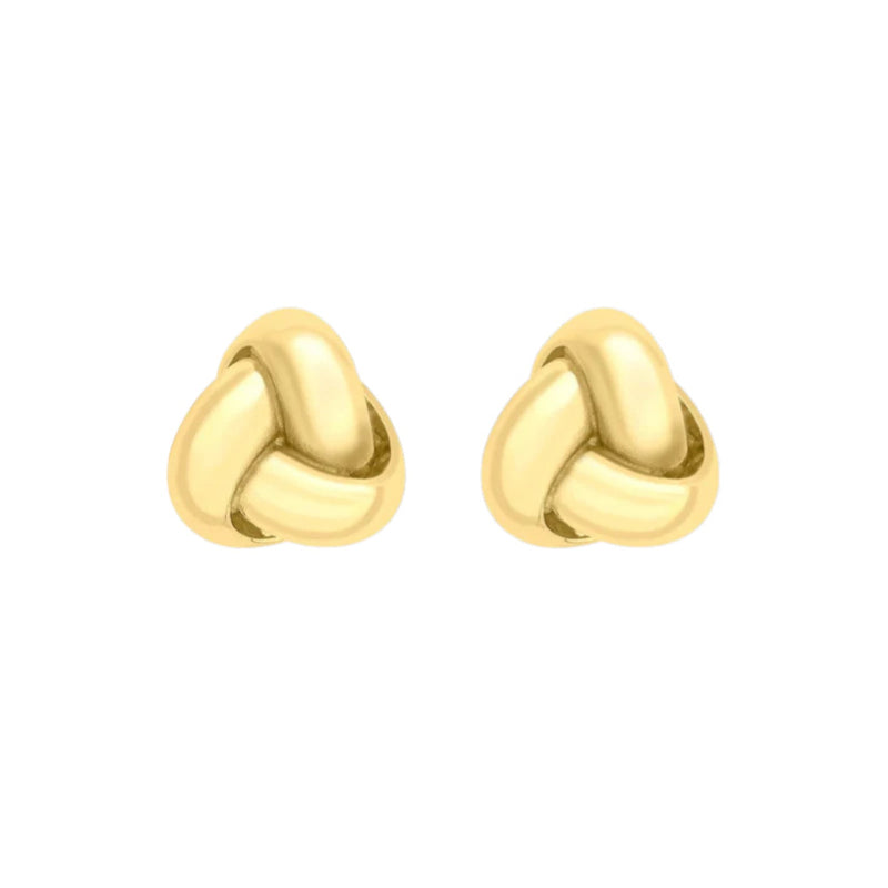 9ct Yellow Gold 7mm Knot Stud Earrings