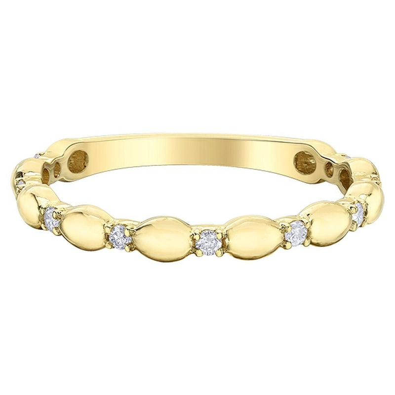 9ct Yellow Gold Dainty Abstract Bubble Diamond Eternity Ring .10ct69807-CH802/10-10