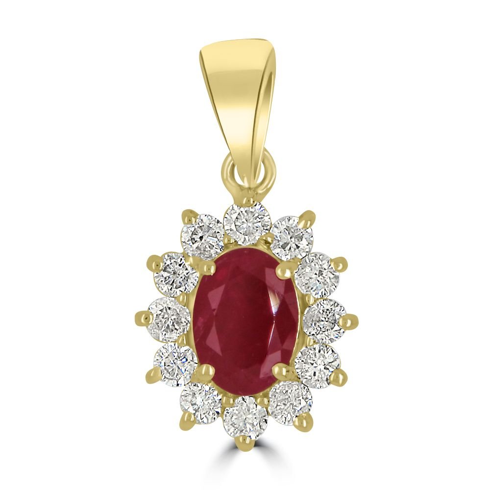 9ct Yellow Gold Diamond 0.44ct Cluster PendantWWW2175P