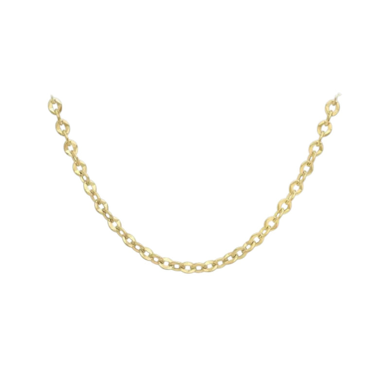 9ct Yellow Gold Diamond Cut Trace Chain