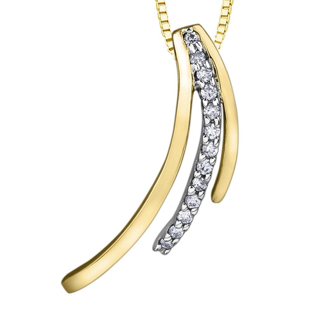 9ct Yellow Gold & Diamond Pendant 0.125ct69807-P1900/12C-10
