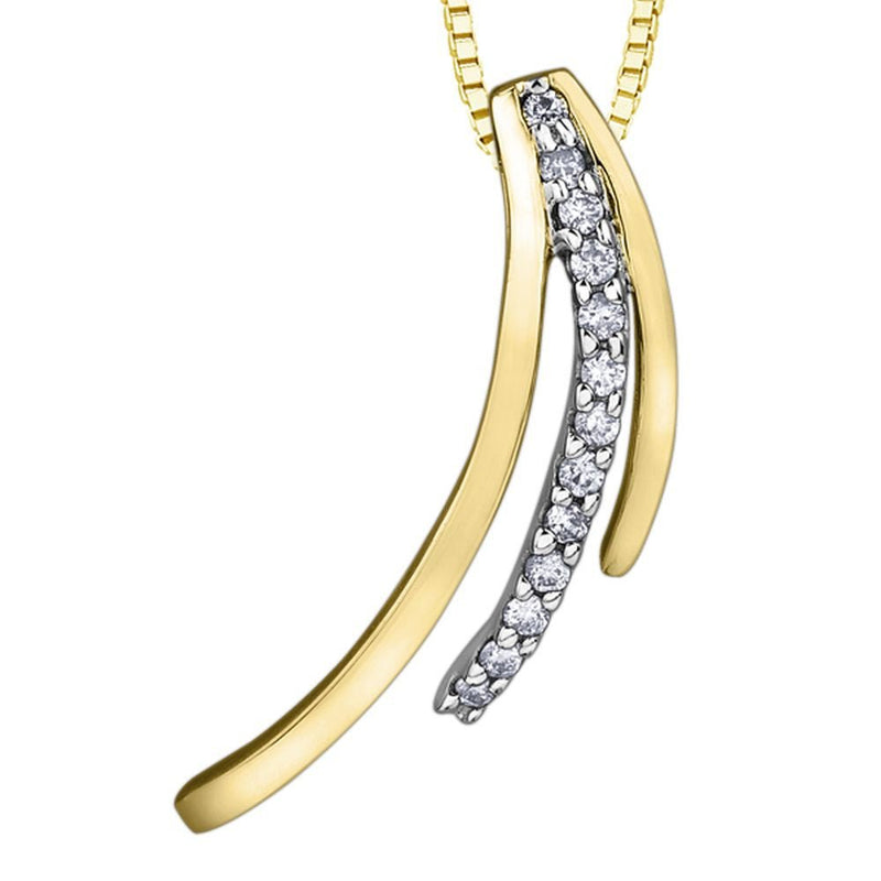 9ct Yellow Gold & Diamond Pendant 0.125ct69807-P1900/12C-10