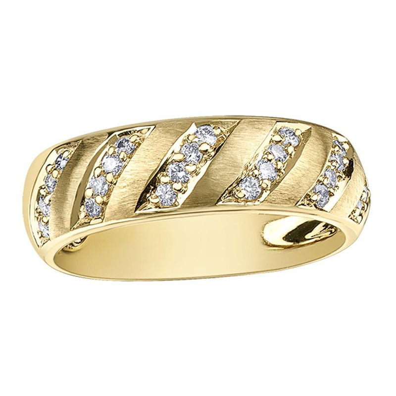 9ct Yellow Gold & Diamond Wide Ring 0.25ct69807-50E26YG/25-10