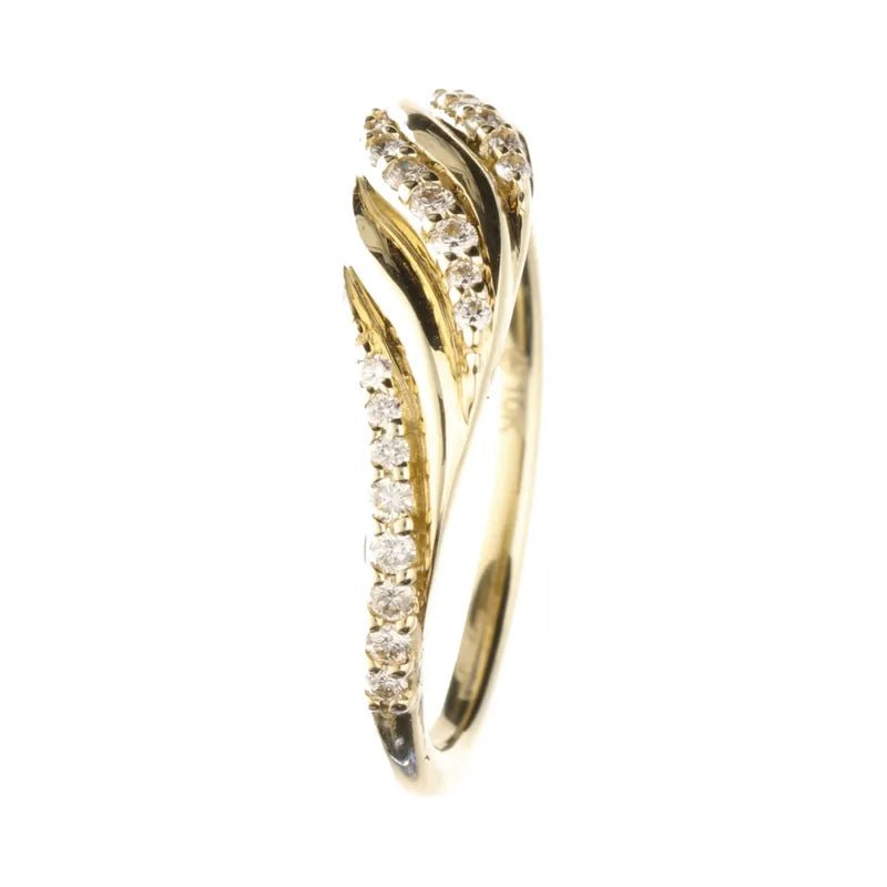 9ct Yellow Gold Entwined 0.17ct Diamond Ring274804