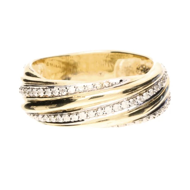 9ct Yellow Gold Entwined 0.33ct Diamond Ring274808