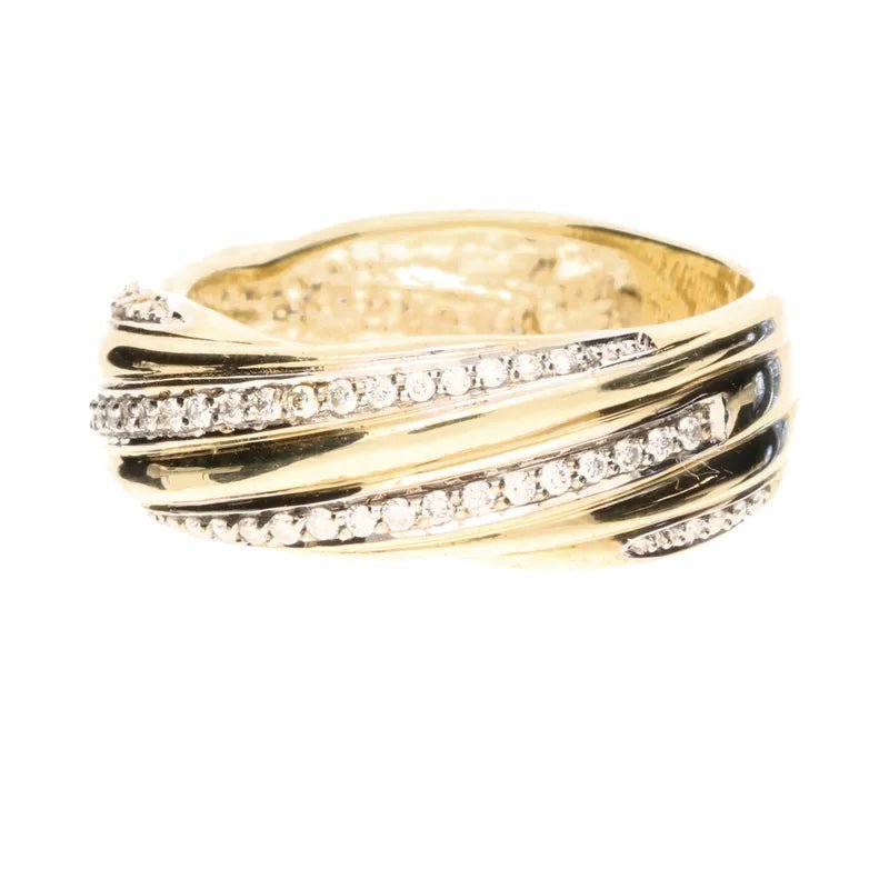 9ct Yellow Gold Entwined 0.33ct Diamond Ring274808