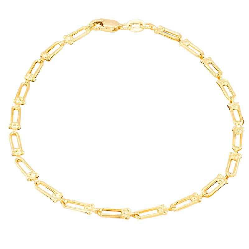 9ct Yellow Gold Mini Industrial Chain Bracelet 18cm/71.20.0661