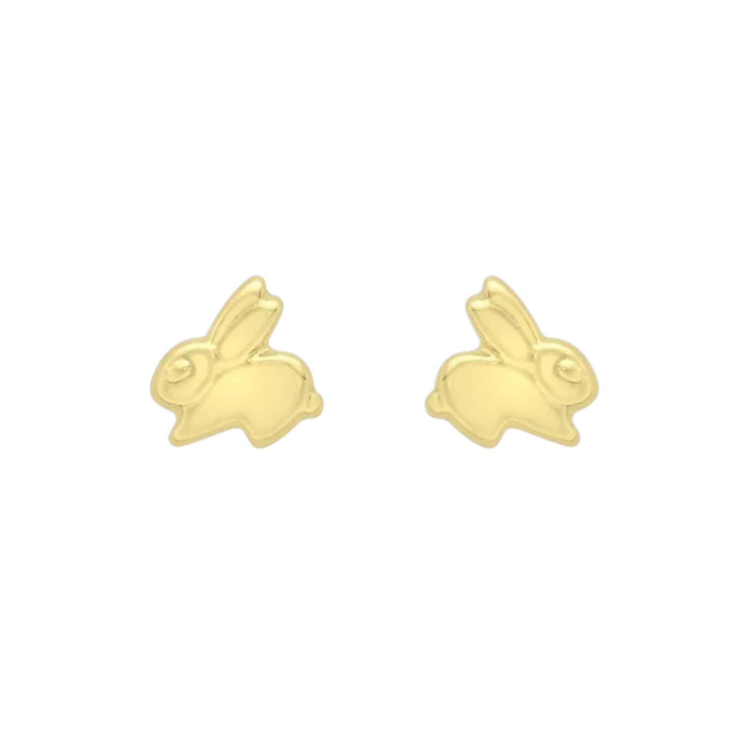 9ct Yellow Gold Mini Rabbit Stud Earrings 1.55.7499