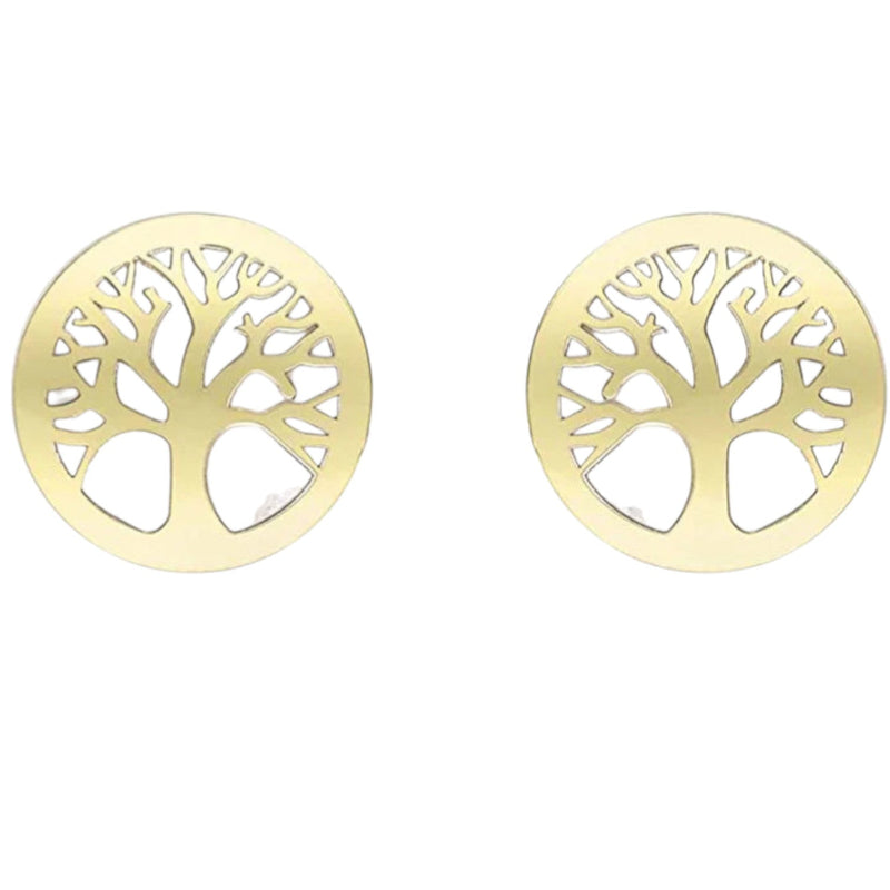 9ct Yellow Gold MOP Tree of Life Stud Earrings