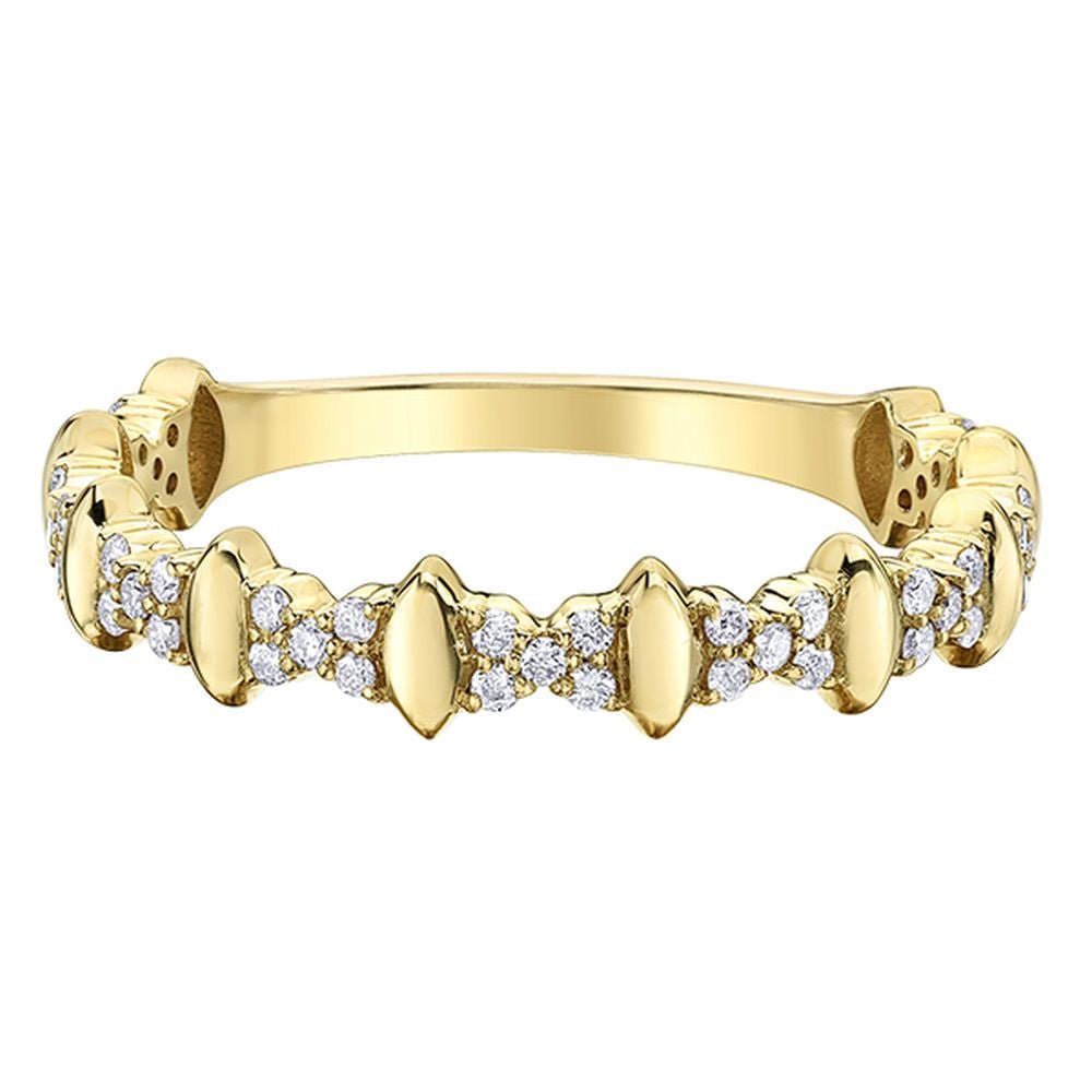 9ct Yellow Gold Organic Bubble Diamond Eternity Ring .18ct69807-50M58/18-10