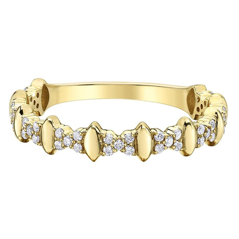 9ct Yellow Gold Organic Bubble Diamond Eternity Ring .18ct69807-50M58/18-10