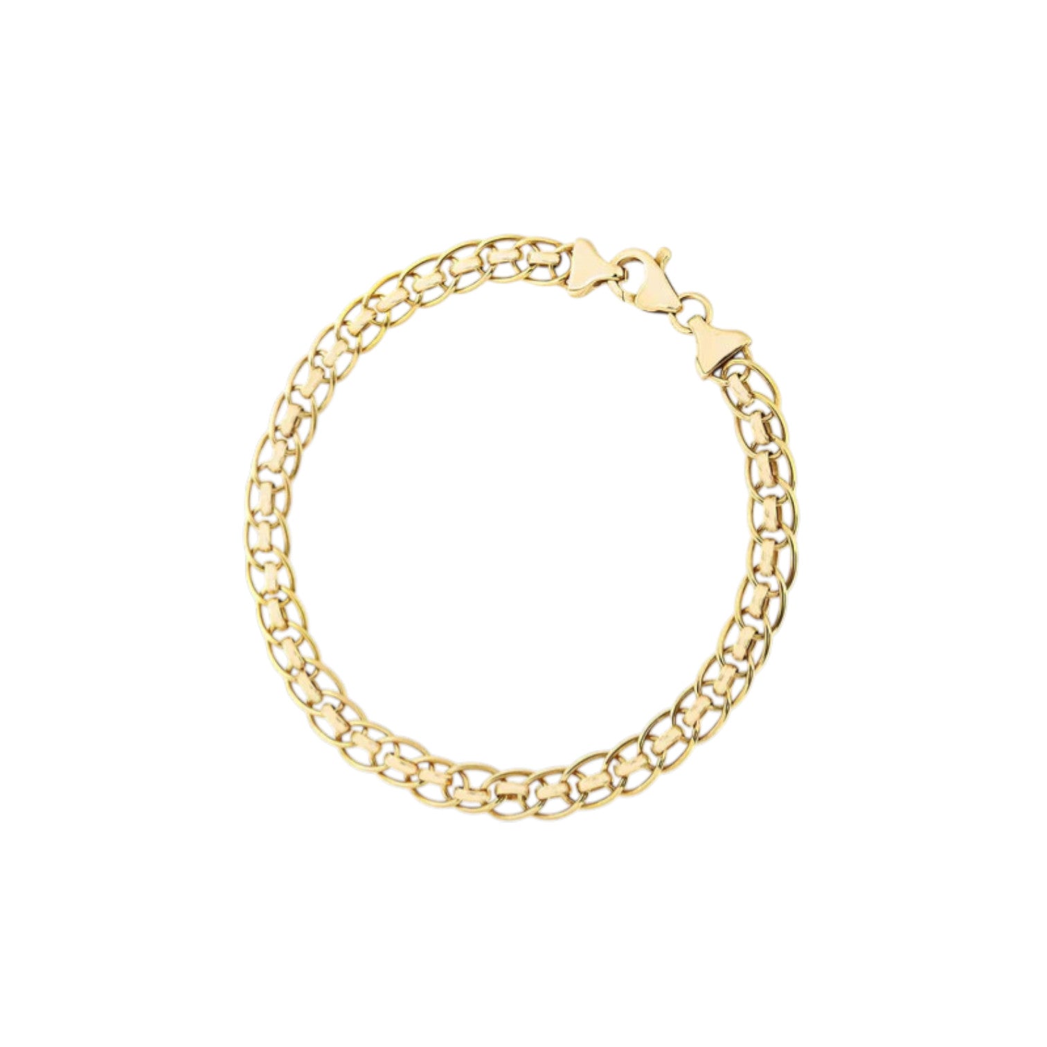 9ct Yellow Gold Rollerball Bracelet 19cm/7.5'