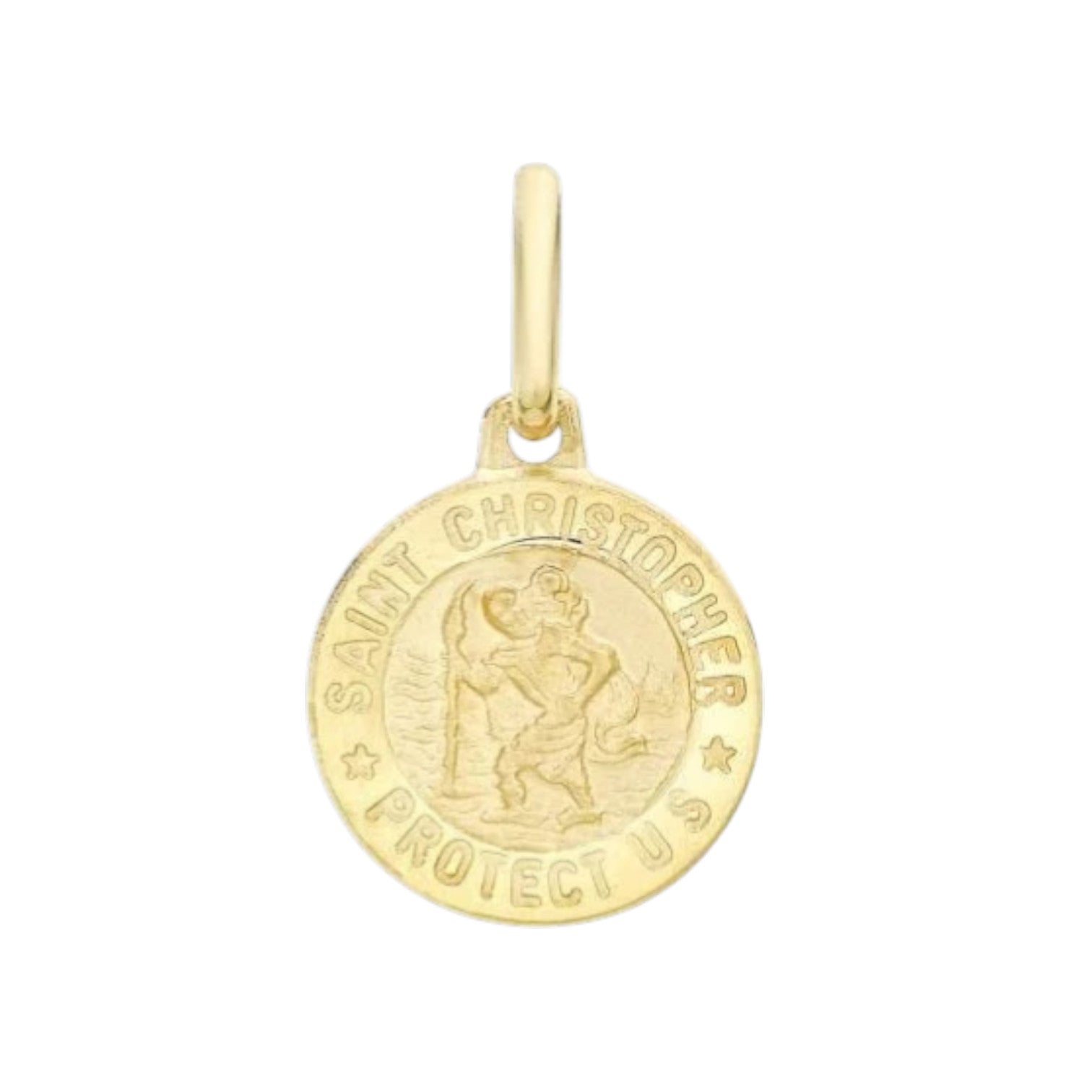9ct Yellow Gold St Christopher Pendant with Chain