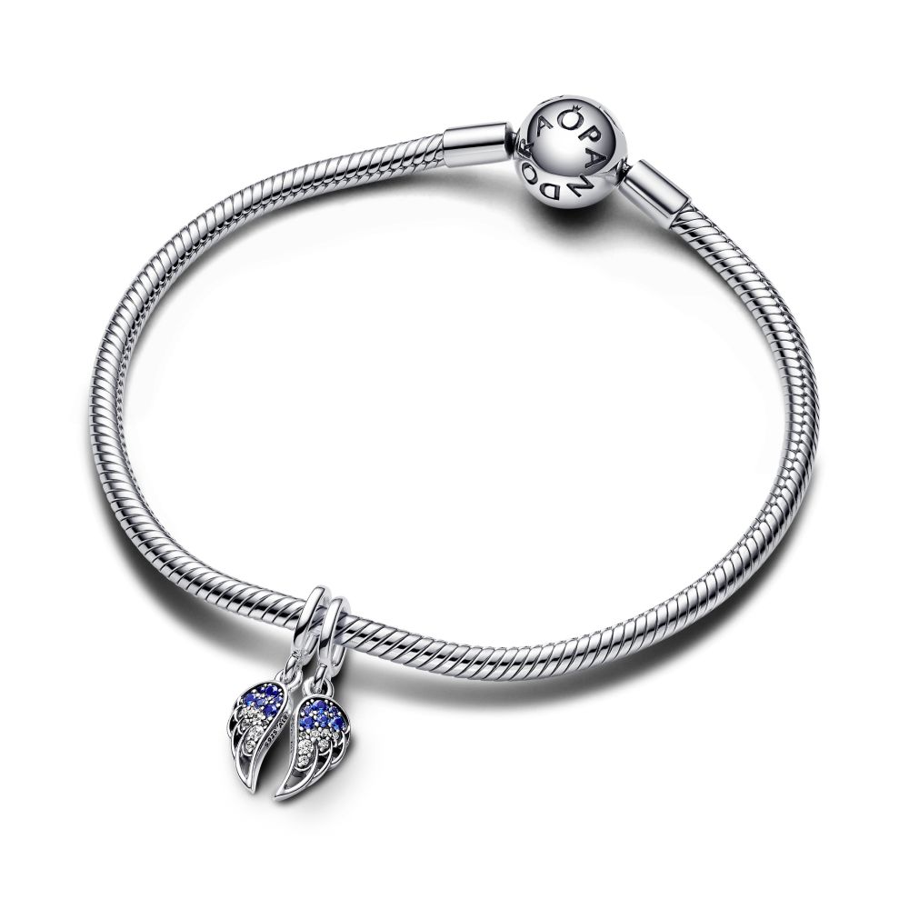 PANDORA Sparkling Splitable Angel Wings Dangle Charm 792821C01