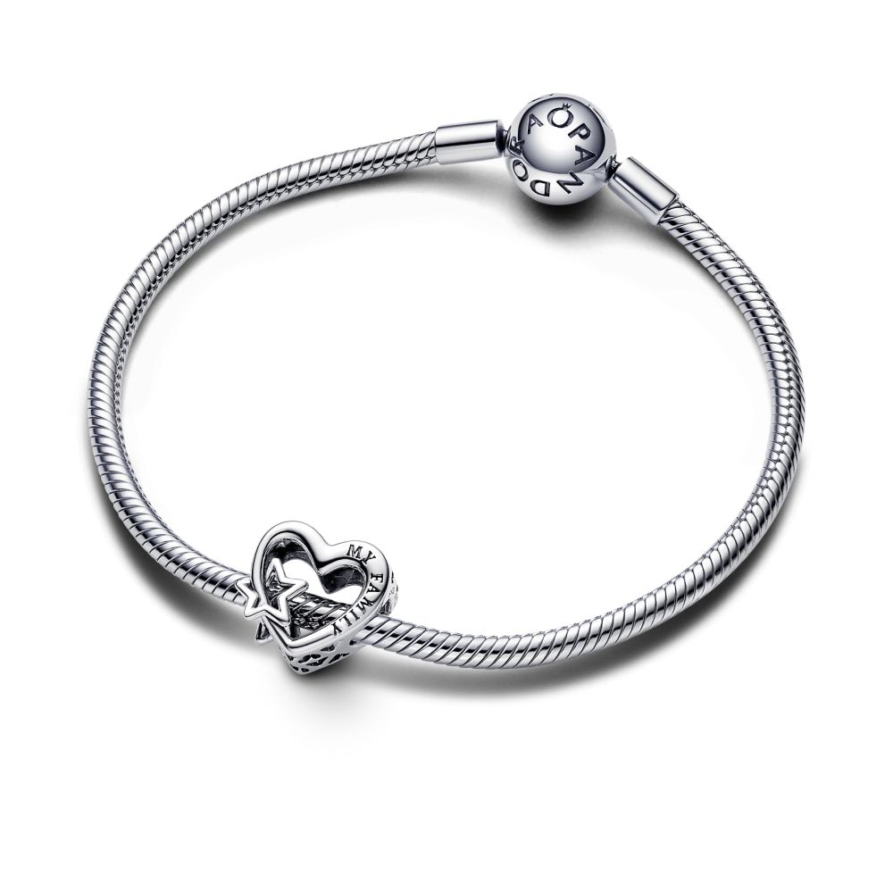 PANDORA Openwork Family Heart & Star Charm 792829C00