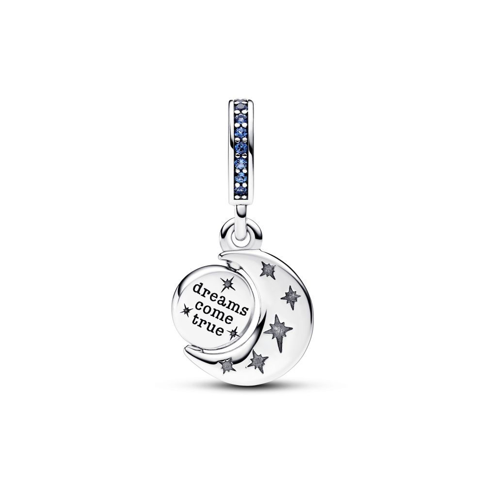 PANDORA Sparkling Moon Spinning Dangle Charm 792979C01