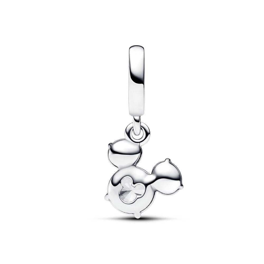 PANDORA Disney Mickey Mouse Sparkling Head Silhouette Dangle Charm 793031C01