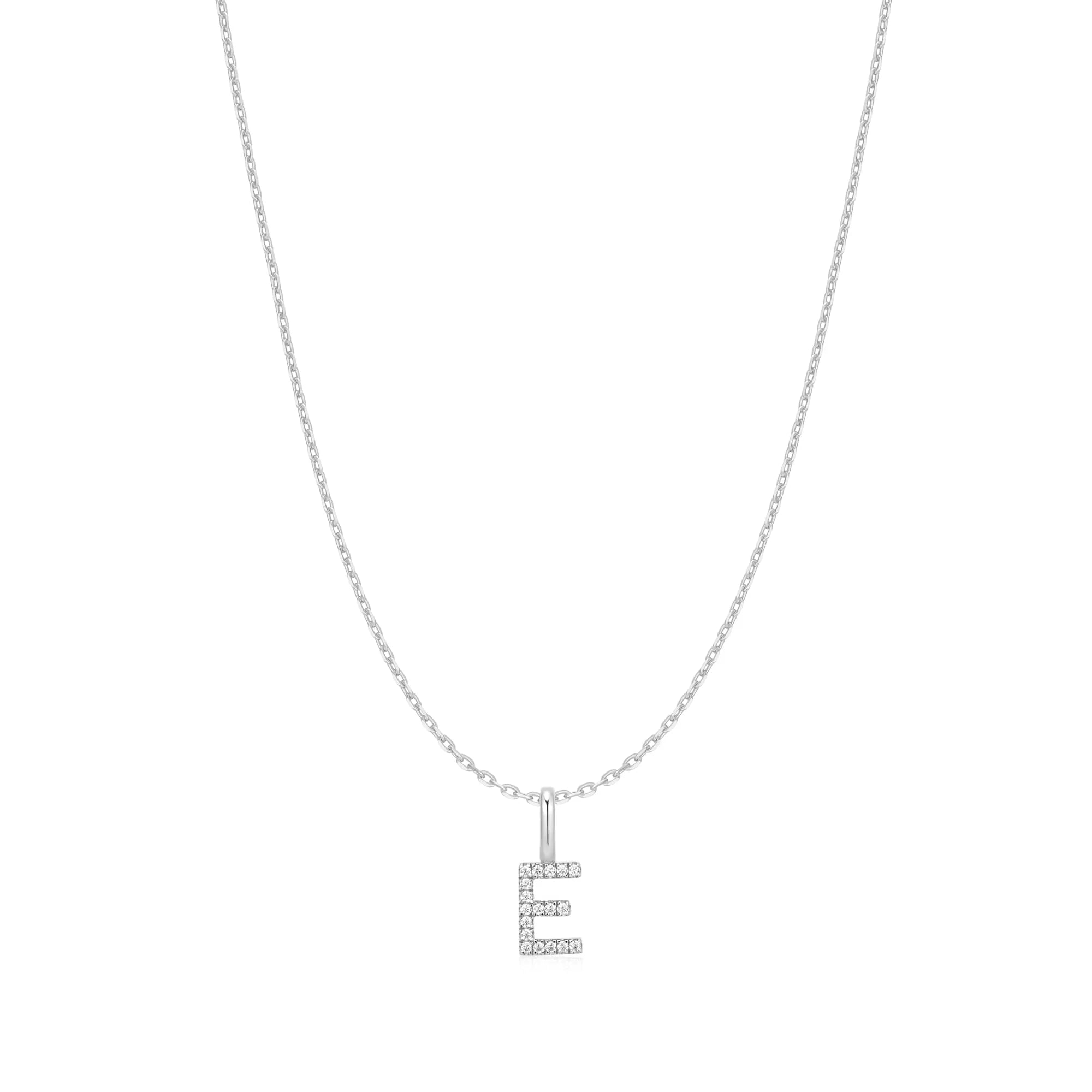 Ania Haie Silver Letter E Initial Necklace N074-13H