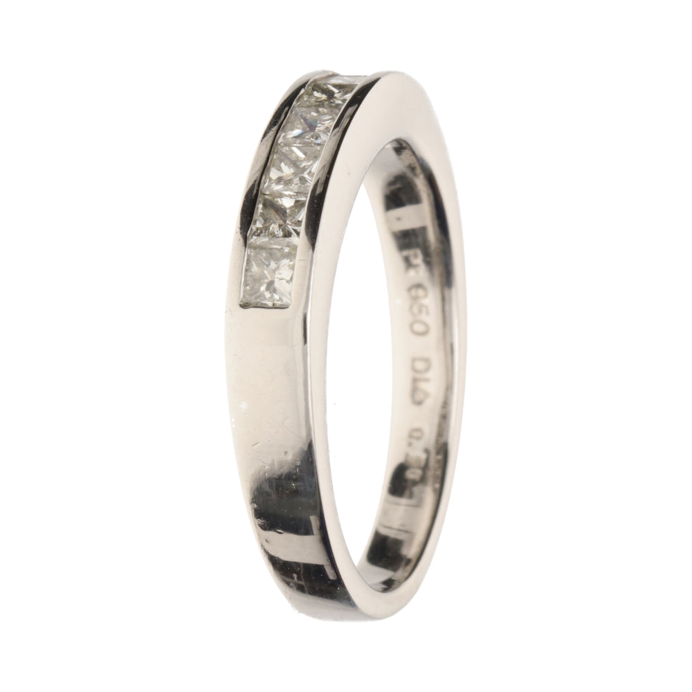 Pre-Owned Platinum Princess Cut Diamond Half Eternty Ring