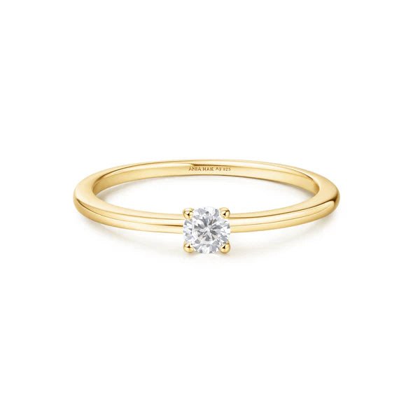 Ania Haie Gold Classic Slim Stacking Ring R064 - 01G - 58R064-01G-58