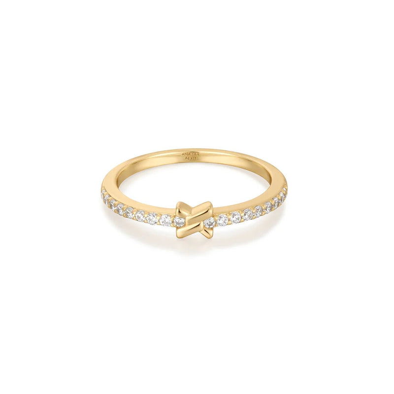 Ania Haie Gold Cross Cubic Zirconia Ring R061-01G-52R061-01G-52