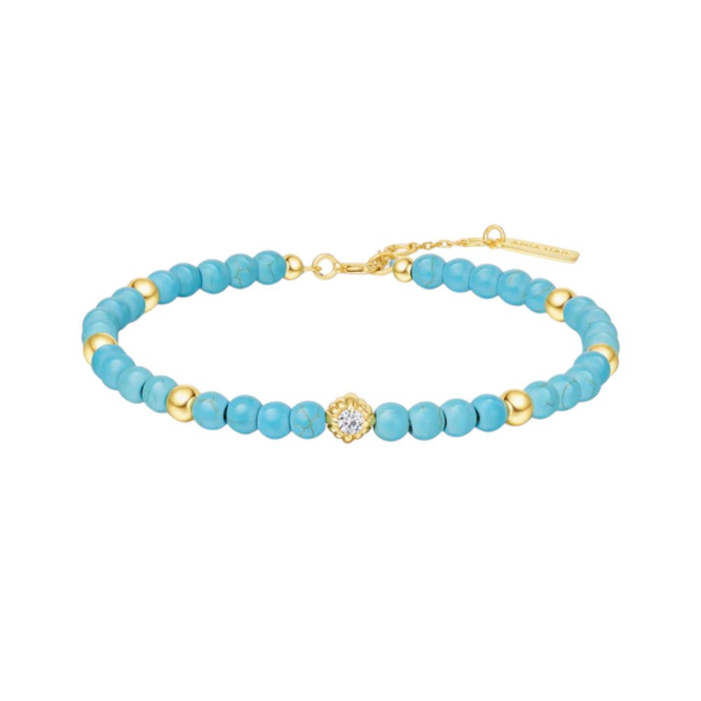 Ania Haie Gold Lab Created Turquoise Bracelet B063 - 04GB063-04G