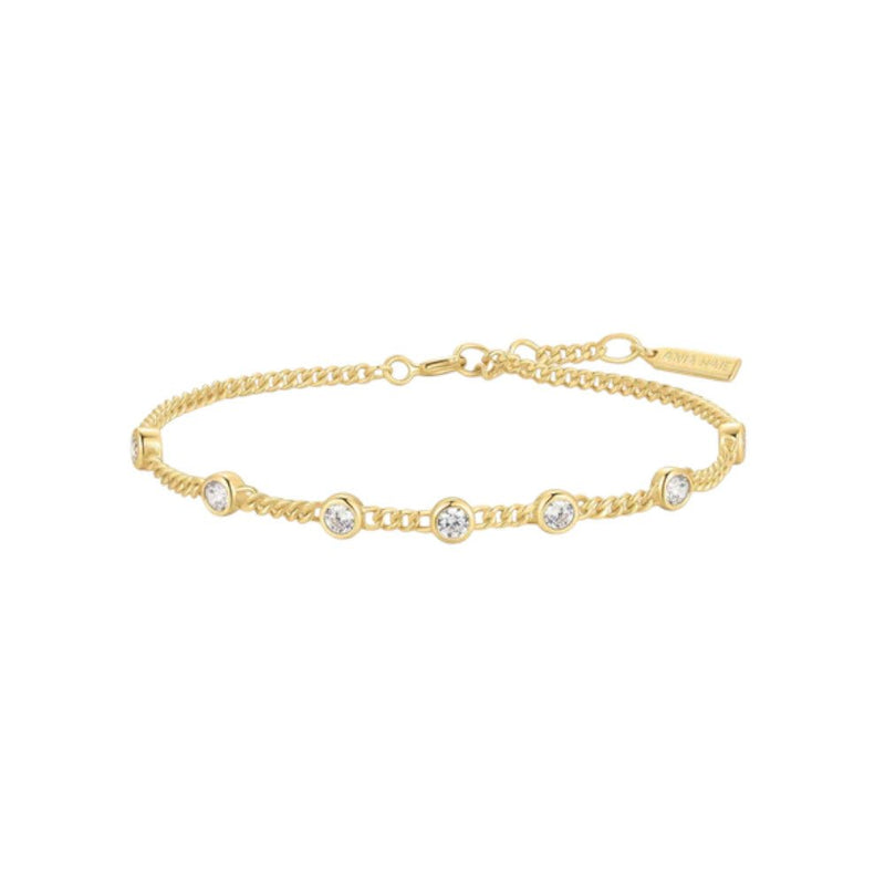 Ania Haie Gold Multi Station Round Stone Chain Bracelet B066-05GB066-05G