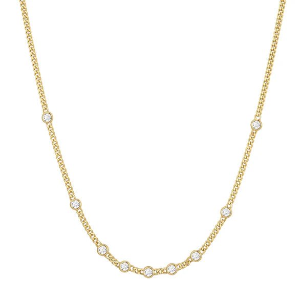 Ania Haie Gold Multi Station Round Stone Chain Necklace N066 - 05GN066-05G