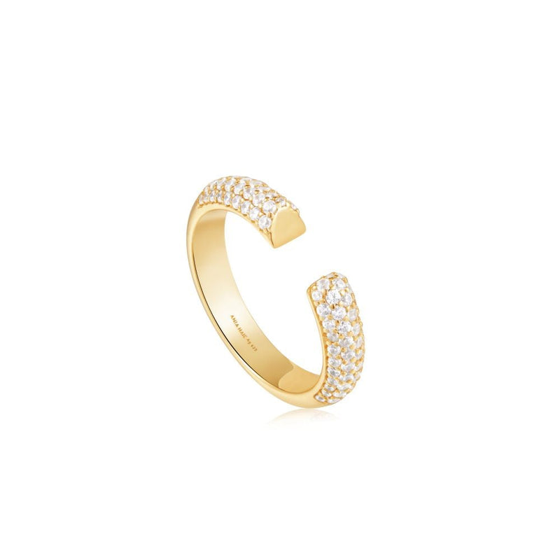 Ania Haie Gold Pav� Adjustable Ring