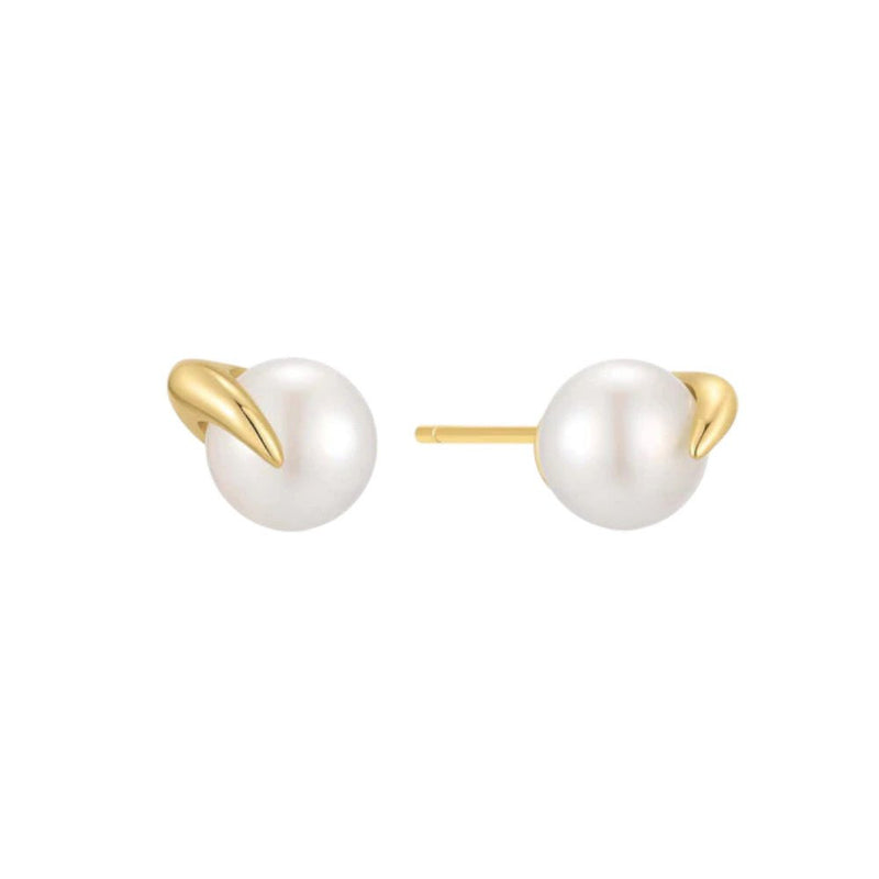 Ania Haie Gold Pearl Claw Stud Earrings E069 - 01GE069-01G