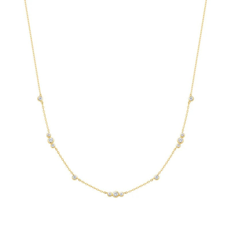 Ania Haie Gold Sparkling Bezel Cubic Zirconia Station Necklace N065 - 04GN065-04G