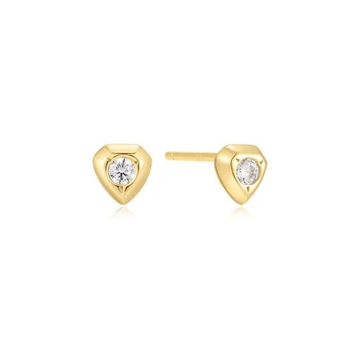 Ania Haie Gold Sparkling Shield Stud Earrings E067 - 03GE067-03G