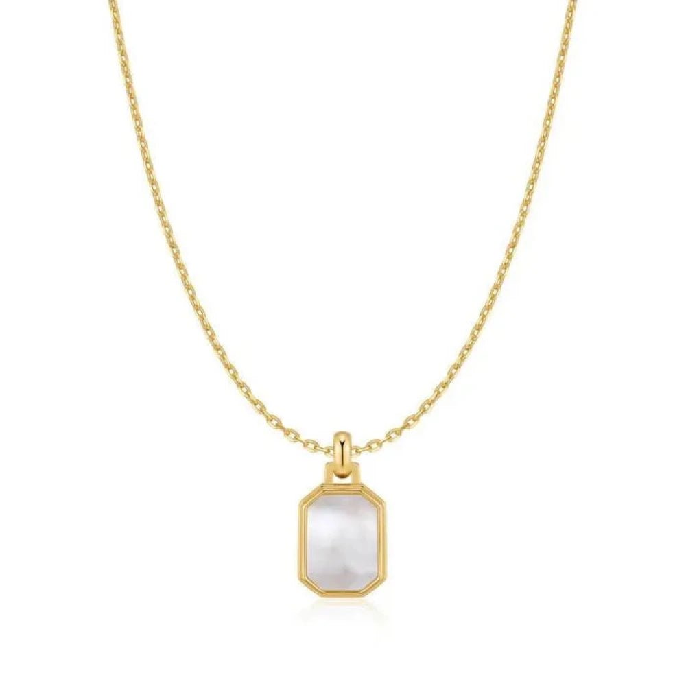Ania Haie Gold Square Mother-of-Pearl Necklace N072-02GN072-02G