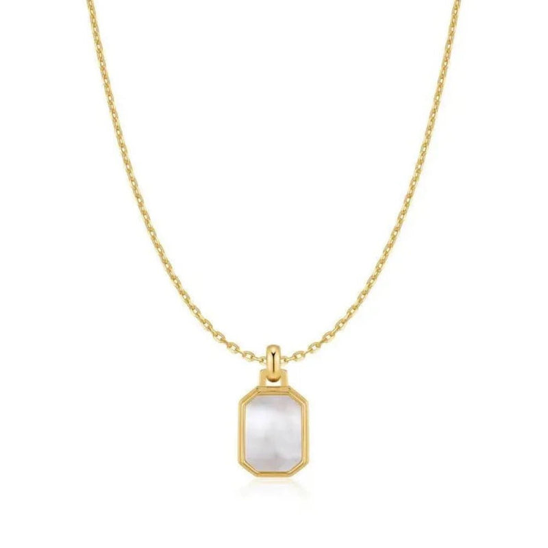 Ania Haie Gold Square Mother-of-Pearl Necklace N072-02GN072-02G