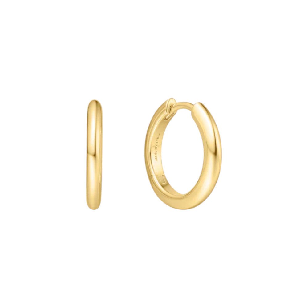 Ania Haie Gold Tube Small Huggie Hoop Earrings E062 - 01GE062-01G