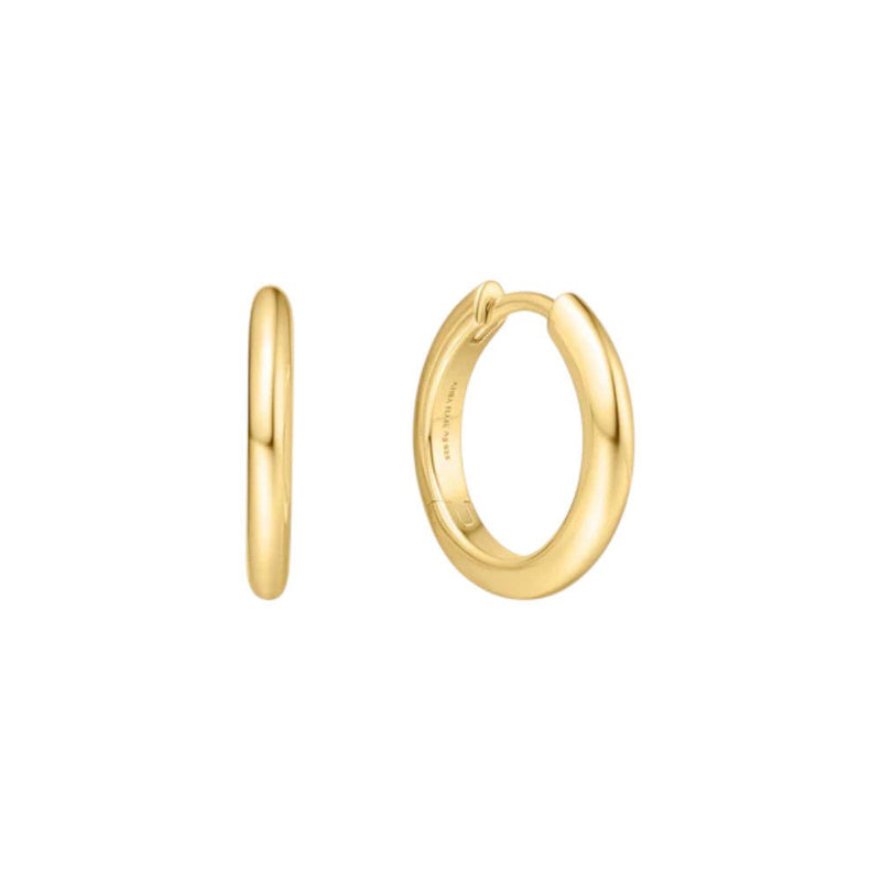 Ania Haie Gold Tube Small Huggie Hoop Earrings E062 - 01GE062-01G