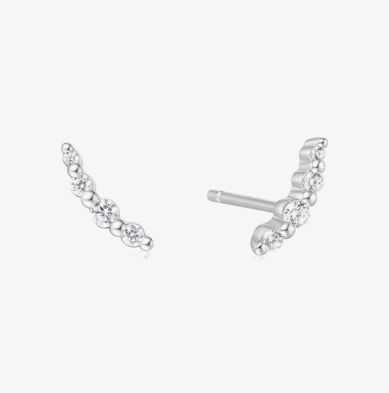 Ania Haie Silver Bezel Beaded Stone Stud Earrings E065 - 01HE065-01H
