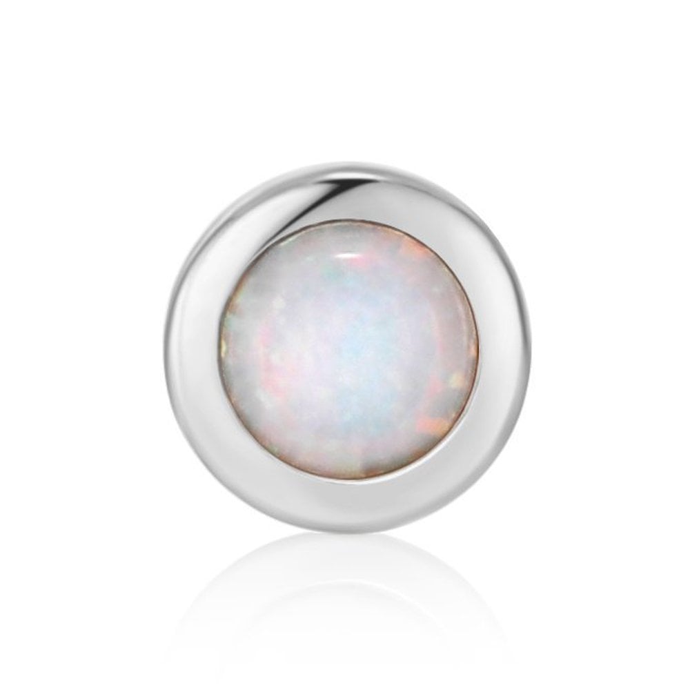 Ania Haie Silver Kyoto Opal Bezel Barbell Single Earring