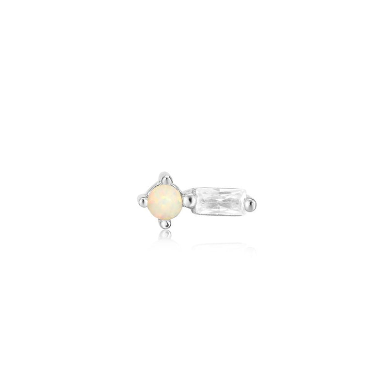 Ania Haie Silver Kyoto Opal Sparkle Barbell Single Stud Earring