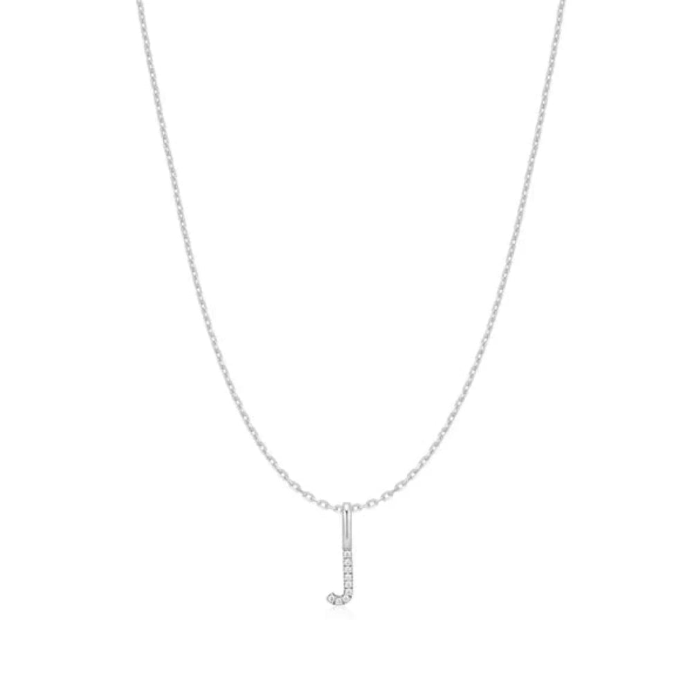Ania Haie Silver Letter J Initial Necklace N074-18HN074-18H