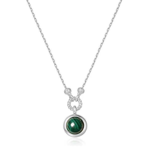Ania Haie Silver Malachite Reversible Vacation Necklace N063 - 06HN063-06H