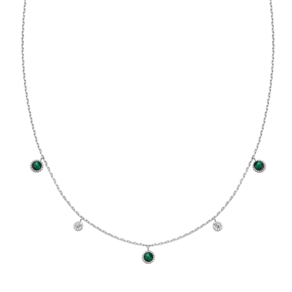 Ania Haie Silver Malachite Station Necklace N064-03HN064-03H