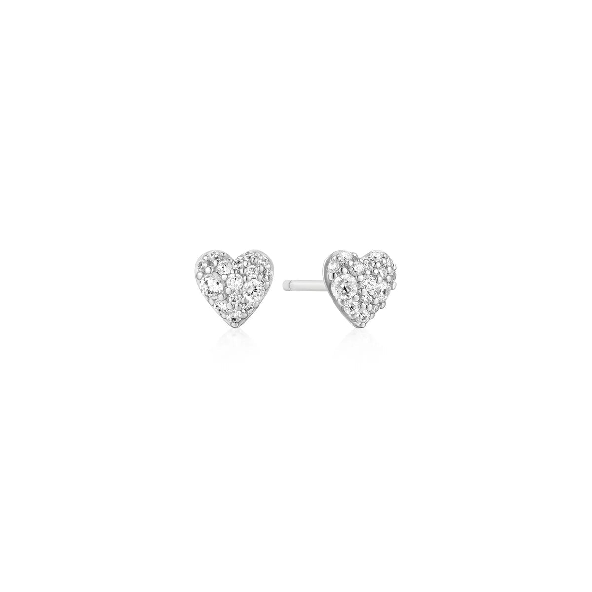 Ania Haie Silver Pave Heart Stud Earrings E074-01HE074-01H
