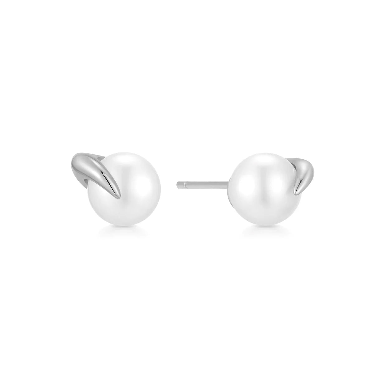 Ania Haie Silver Pearl Claw Stud Earrings E069 - 01HE069-01H