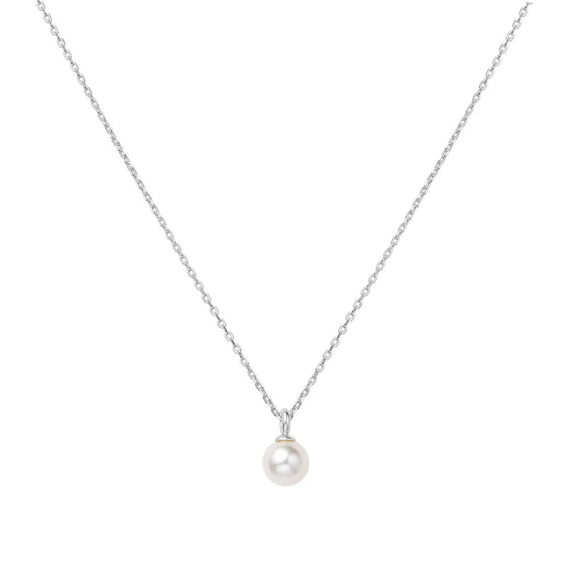 Ania Haie Silver Shell Pearl Drop Pendant Necklace N065 - 01HN065-01H