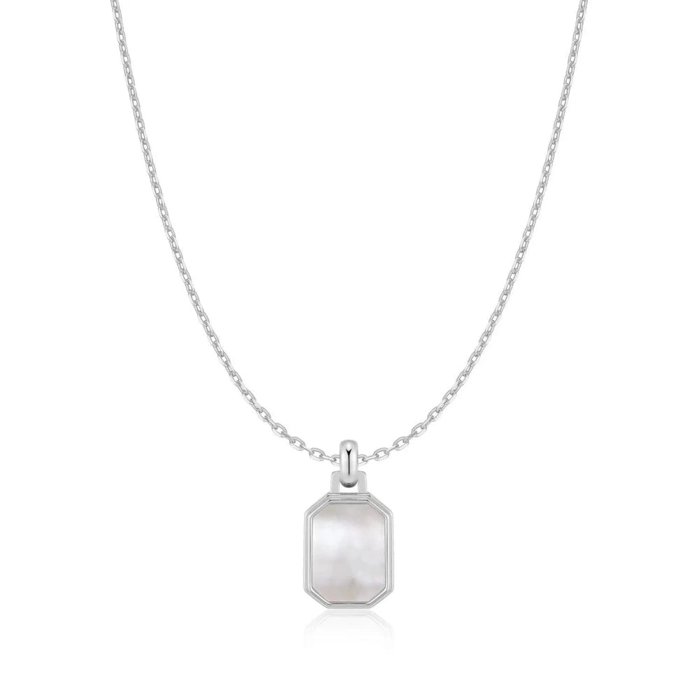 Ania Haie Silver Square Mother-of-Pearl Necklace N072-02HN072-02H