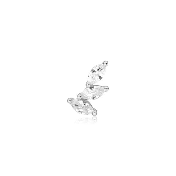 Ania Haie Silver Triple Marquise Barbell Single Earring E070 - 08HE070-08H