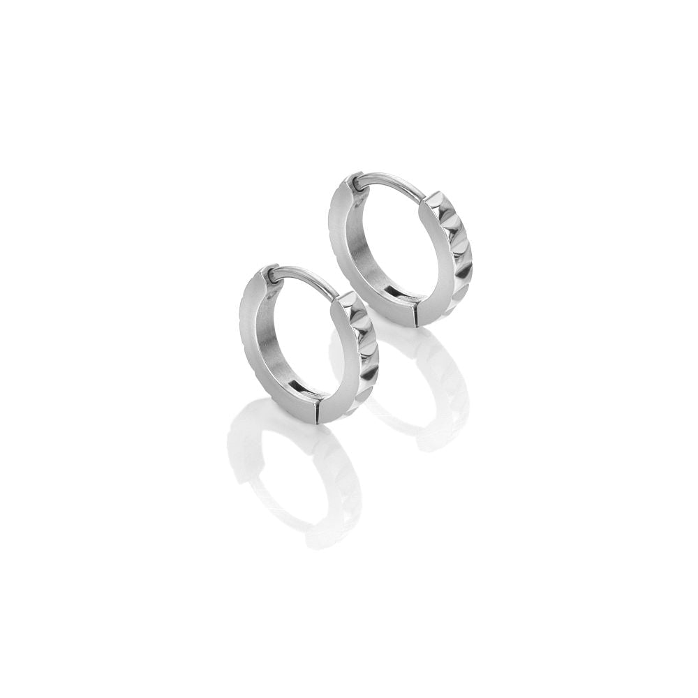 Ava & Sky Faceted Huggie Earrings ASE0029ASE0029
