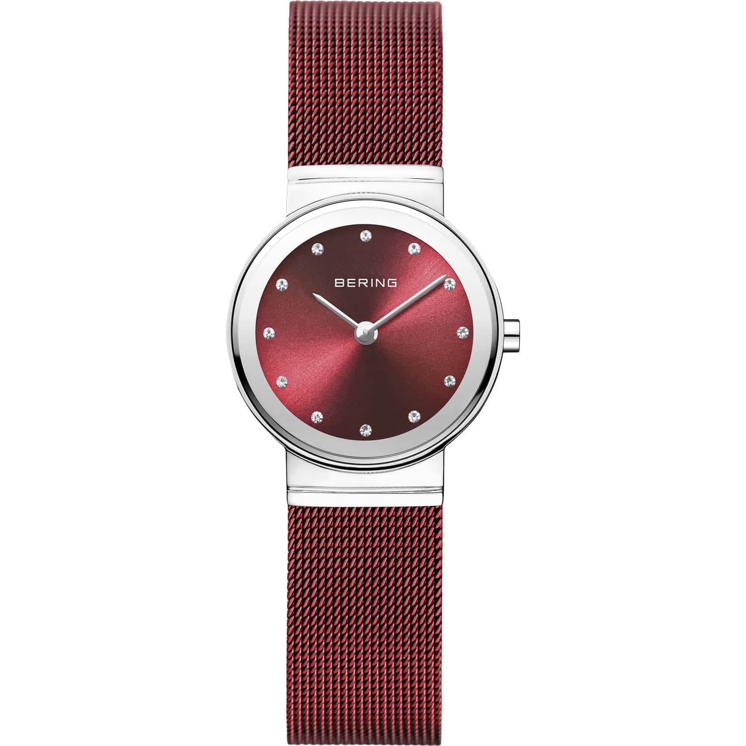 Bering Ladies' Classic Red and Silver Watch 10126 - 303